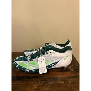 Adidas Adizero Primeknit Football Cleats Green and White Size 17 NWT